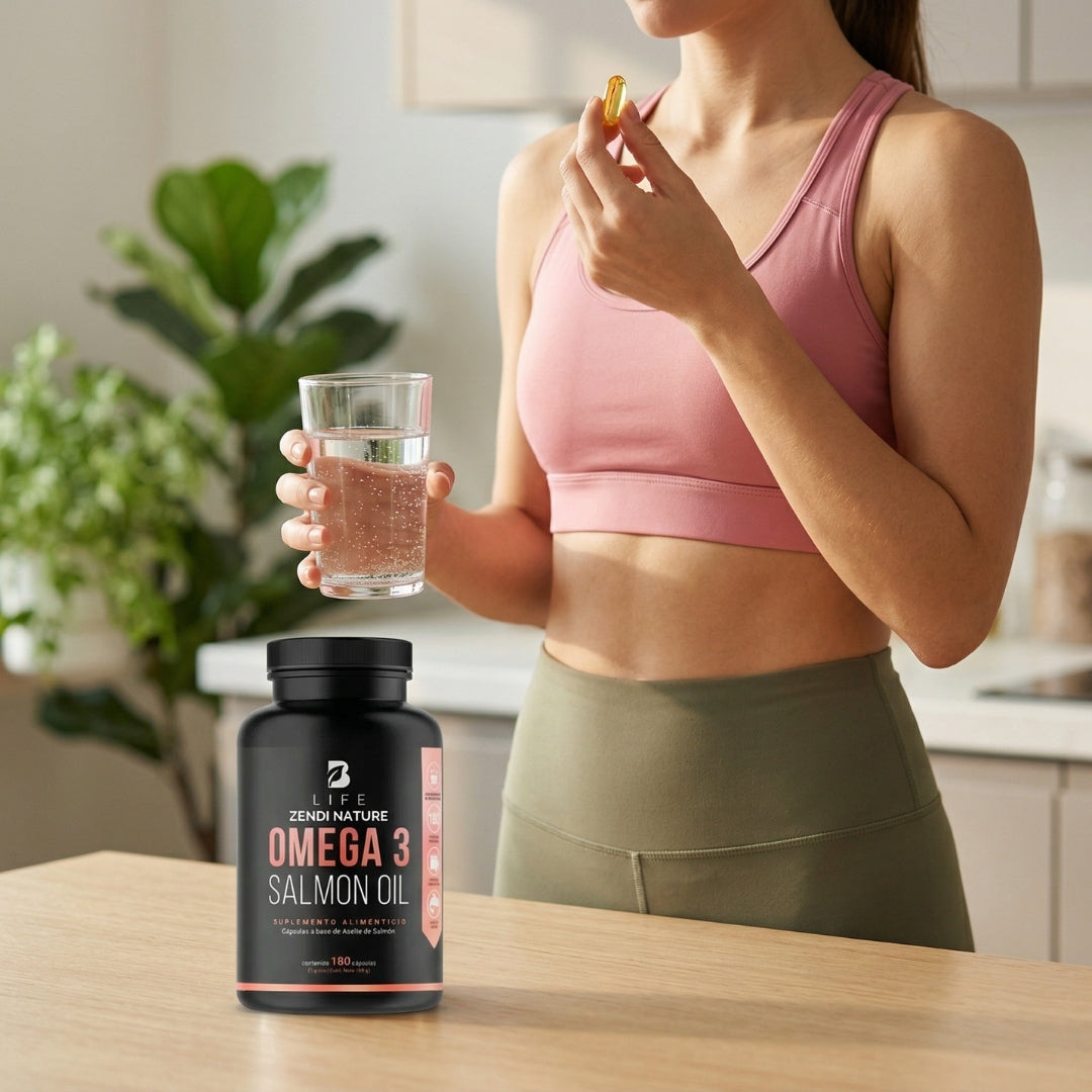 B Life Omega 3 Pure Salmon Oil | 90 Capsules | Maximum EPA and DHA Concentration | Omega 3 Salmon Oil.