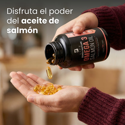B Life Omega 3 Pure Salmon Oil | 90 Capsules | Maximum EPA and DHA Concentration | Omega 3 Salmon Oil.