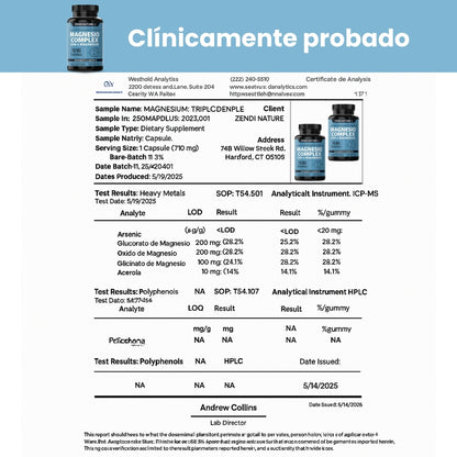 Official Store | MAGNESIUM COMPLEX® 4-in-1 (Glycinate · Citrate · Gluconate · Oxide) 710mg High Absorption (1 capsule a day, improves your rest in days) 🧠 For stress, insomnia, cramps and fatigue