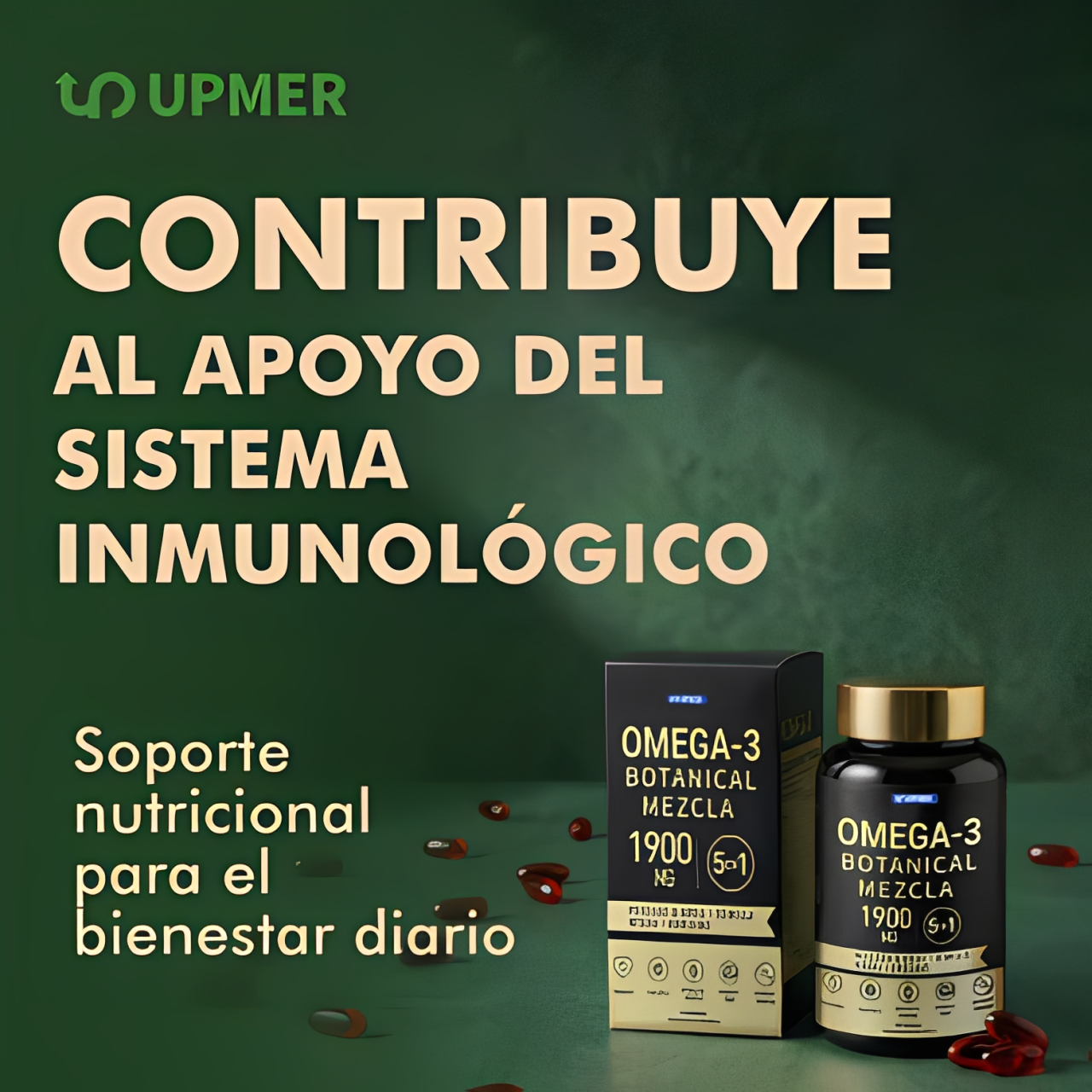 Official Store | Premium 5-in-1 Omega 3 🐟 1900 mg Ultra Potent (EPA + DHA) | Energy, Mental Focus and Daily Wellness in 21 days ⚡ High Purity Wild Salmon