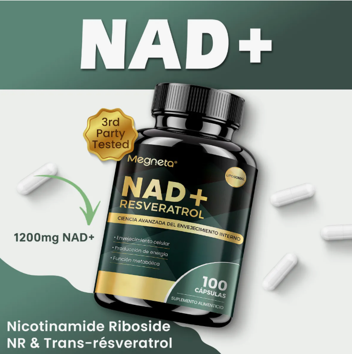 NAD+ Resveratrol 1200 mg | Made in USA | – Anti-Aging, Energy & Focus from the first capsule
