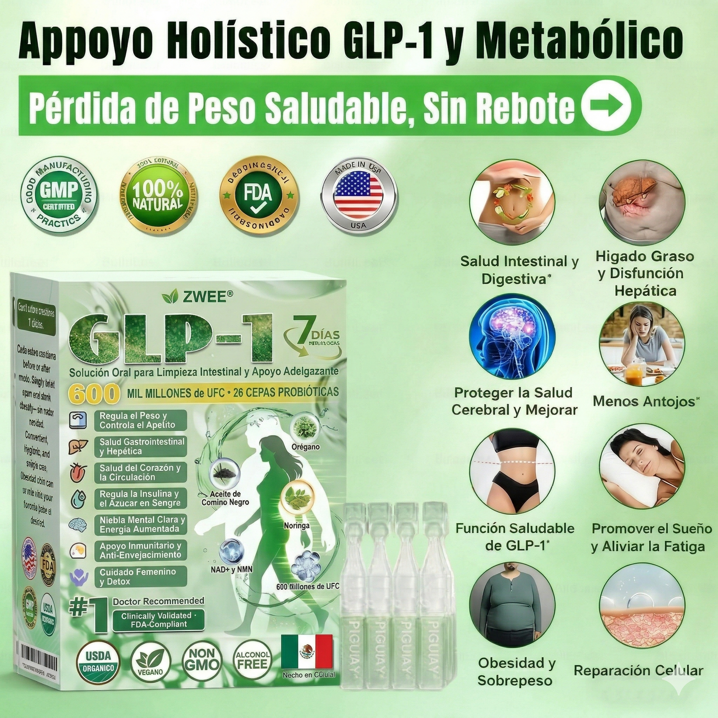 Official Store | ZWEEN® GLP-1 Oral 💊 12-in-1 Advanced Formula 🇲🇽 (Only 1 per day, visible changes in 7 days) 👨‍⚕️ Appetite control, metabolism, body fat, sleep apnea, joint problems and more 💝