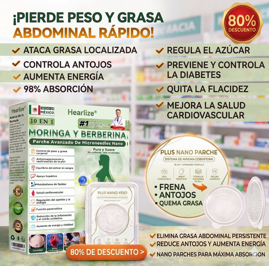 Official Store | Healrize® Moringa · Berberine × NAD+ 12-in-1 Advanced Nano Microneedle Patch 🇲🇽 (Just once a day, visible changes in 7 days)