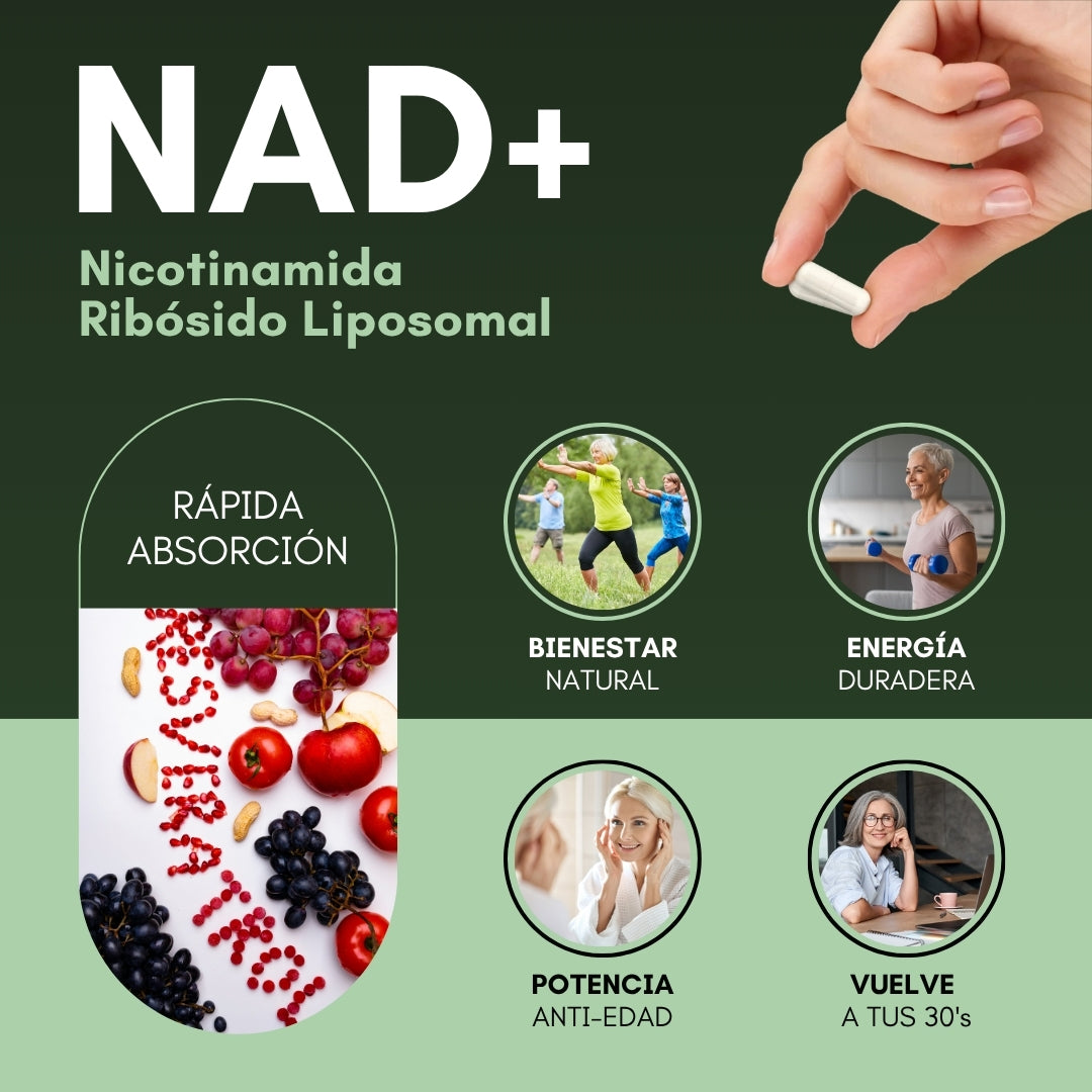 NAD+ RESVERATROL | Restore your cellular energy, stop aging, and regain the vitality of your 30s