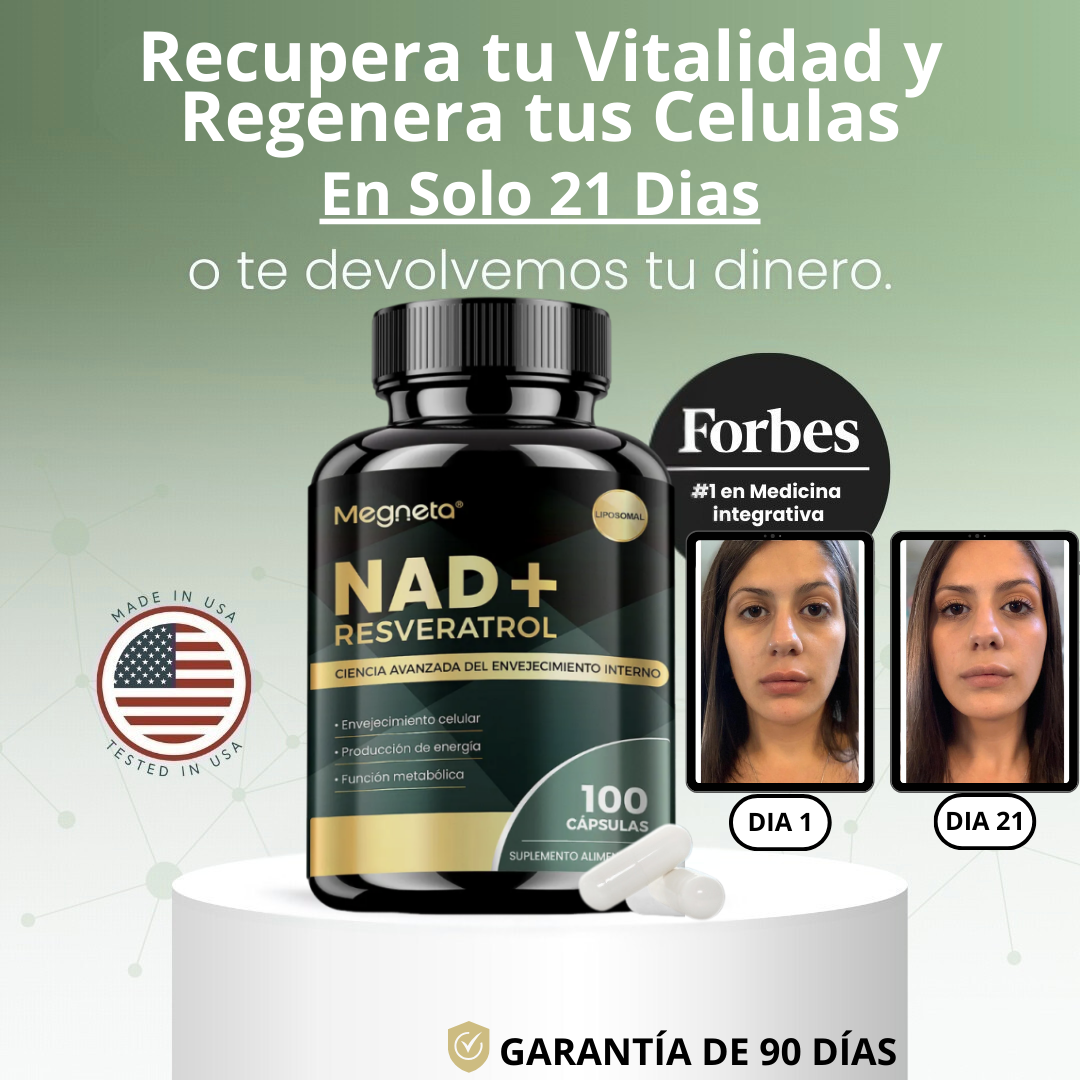 NAD+ Resveratrol 1200 mg | Made in USA | – Anti-Aging, Energy & Focus from the first capsule
