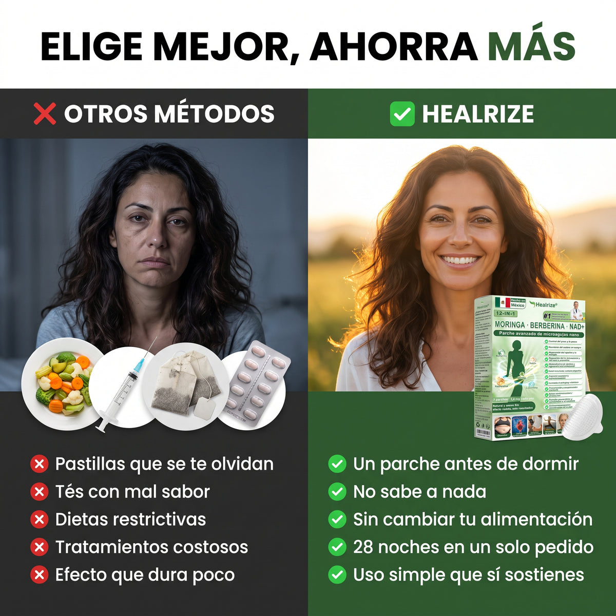 Official Store | Healrize® 2026 12-in-1 Slimming Patch with Moringa · Berberine × NAD+ 🇲🇽 (Controls appetite, regulates sugar, prevents diabetes, eliminates flabbiness while you sleep)